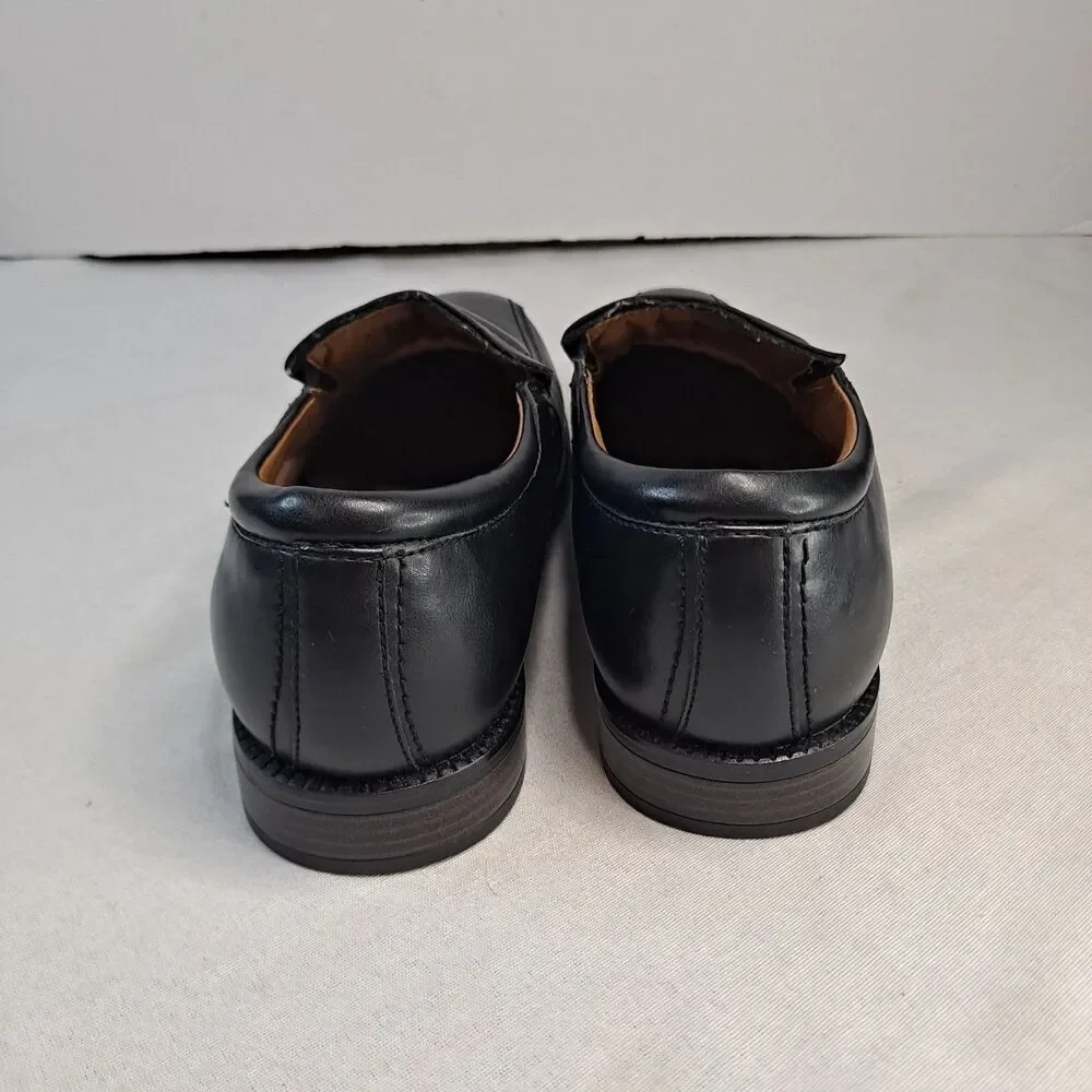 Dockers Greer Loafers Men’s Sz 10.5 Wide Black Faux Leather Comfort Dress Shoes